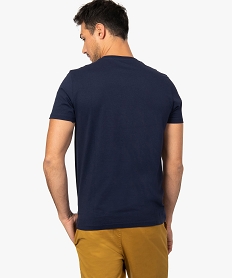 tee-shirt homme regular a manches courtes en coton bio bleu tee-shirts9212101_3
