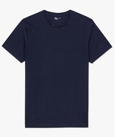 tee-shirt homme regular a manches courtes en coton bio bleu tee-shirts9212101_4