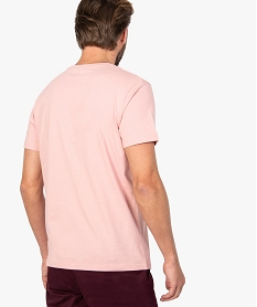 tee-shirt homme avec imprime devant rose tee-shirts9213301_3