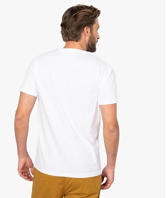 tee-shirt homme imprime a manches courtes et col rond blanc9213401_3
