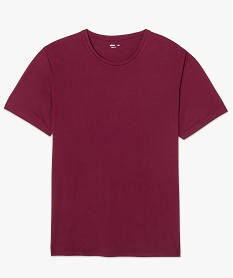 tee-shirt homme uni a manches courtes en coton bio rouge9215501_4