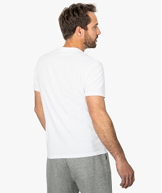 tee-shirt homme en coton avec grande inscription contrastante devant blanc9215701_3