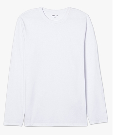 tee-shirt homme a manches longues coupe regular blanc9215901_4