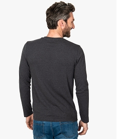 tee-shirt homme a manches longues coupe regular gris9216001_3