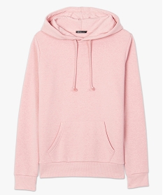 sweat femme avec capuche et interieur molletonne rose sweats9217001_4