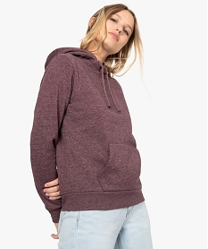 sweat femme avec capuche et interieur molletonne violet9217101_1