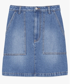 jupe en jean pour femme avec larges poches bleu9222801_4