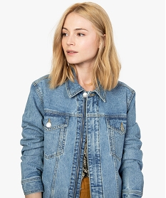 veste en jean femme coupe longue et fermeture zippee bleu9223001_2