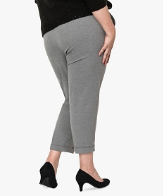 pantalon femme carotte 78e a taille elastiquee gris pantalons et jeans9223301_3