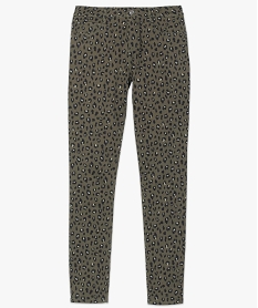 pantalon femme coupe slim a motifs leopard imprime pantalons9224401_4