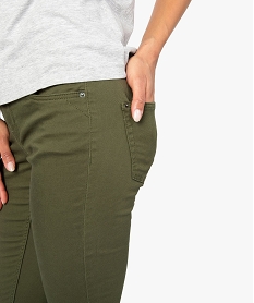 pantalon femme skinny stretch taille basse vert9225001_2