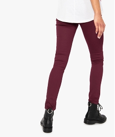 pantalon femme skinny stretch taille basse rouge9225101_3