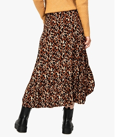jupe femme portefeuille longue a motif leopard imprime9228701_3