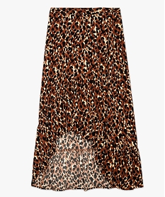 jupe femme portefeuille longue a motif leopard imprime9228701_4