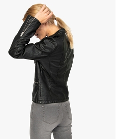 veste femme biker avec zips noir vestes9229101_3