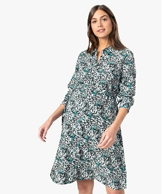 GEMO Robe chemise de grossesse à fleurs Imprimé