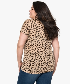 tee-shirt femme grande taille a manches courtes a motifs imprime9250301_3