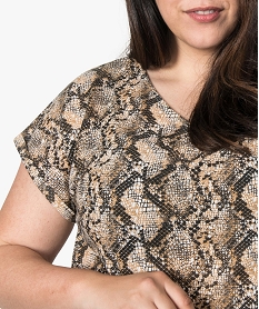 tee-shirt femme blousant a manches courtes imprime9250701_2
