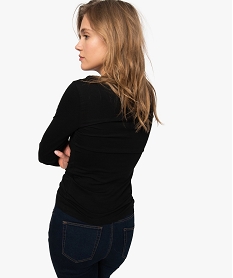 tee-shirt femme a manches longues contenant du coton bio noir9256401_3