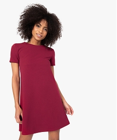 LING.HAUT MARRON ROBE ROUGE FONCE