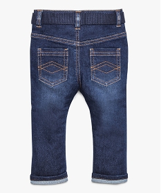 jean bebe garcon avec ceinture a boucle - lulu castagnette bleu jeans9264501_2