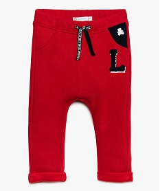 pantalon de jogging bebe garcon en molleton - lulu castagnette rouge joggings9268001_1