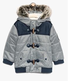 manteau bebe garcon a doublure chaude en polyester recycle gris9268301_1