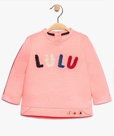 sweat bebe fille a motifs brillants – lulu castagnette rose9275501_1