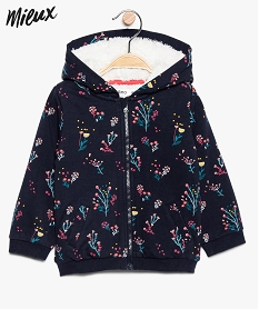 GEMO Sweat bébé fille zippé    coton bio Rouge