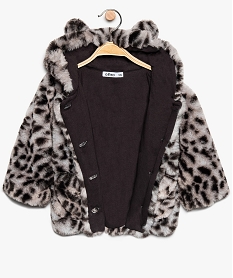 manteau bebe fille poilu a motif leopard gris9278401_2