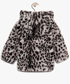 manteau bebe fille poilu a motif leopard gris9278401_3