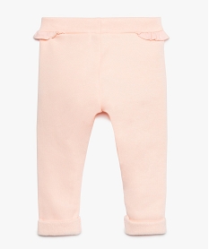 pantalon bebe fille chaud a motif et taille elastiquee rose9280301_3