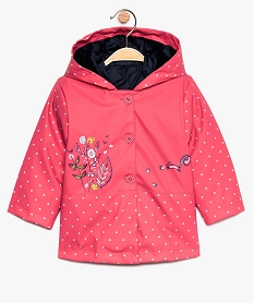 GEMO Manteau bébé fille 3 en 1 avec doublure duveteuse Rose