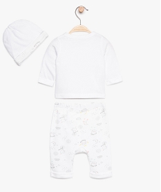 Gemo Vetements Fille Ensemble Bebe 3 Pieces En Coton Bio Brassiere Pantalon Bonnet Blanc Bebe Gemo Gemo Vetements Fille Ensemble Bebe 3 Pieces En Coton Bio Brassiere Pantalon Bonnet Blanc Bebe Gemo