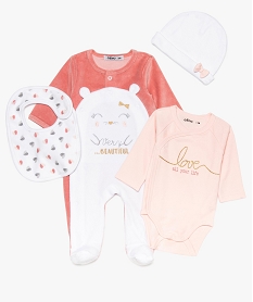 ensemble bebe fille 4 pieces imprime blanc9288101_1