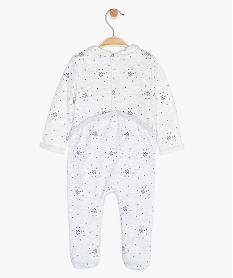 pyjama bebe fille en jersey duveteux a pois gris9290801_2
