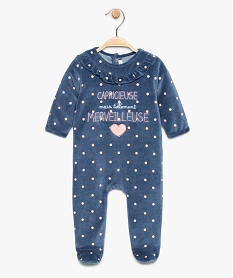 GEMO Pyjama bébé fille à motifs pois avec col froncé Multicolore