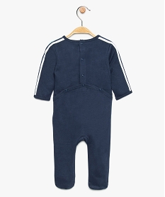pyjama bebe garcon en coton avec inscription sur lavant bleu9291601_2