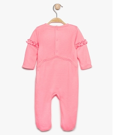 pyjama bebe fille avec fronces sur les manches et paillettes rose9291701_2