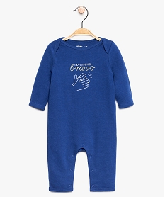 pyjama bebe garcon sans pieds en coton bio bleu9292201_1