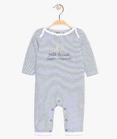 pyjama bebe garcon sans pieds en coton bio blanc9292401_1