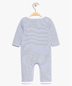 pyjama bebe garcon sans pieds en coton bio blanc9292401_2