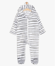 combinaison bebe zippee motif zebre blanc9293101_1