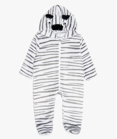 combinaison bebe zippee motif zebre blanc9293101_2