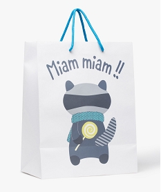 pochette cadeau bebe avec motif raton-laveur gris9295501_2