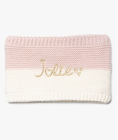 snood bebe fille en maille pailletee avec doublure douce rose9298701_1