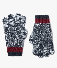 GEMO Gants garçon en maille chinée Multicolore