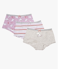 GEMO Boxer fille à motifs chats (lot de 3) Multicolore