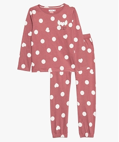 GEMO Pyjama fille à pois et paillettes Imprimé