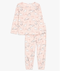 GEMO Pyjama fille en maille polaire à motifs chats Imprimé
